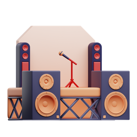 Concert de musique  3D Icon