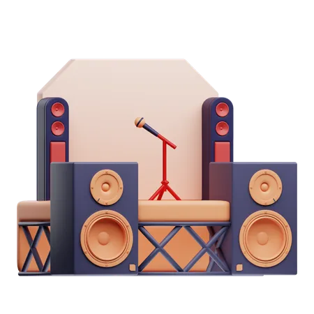 Concert de musique  3D Icon