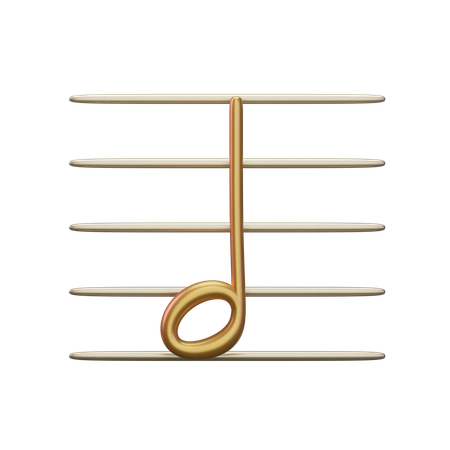 Musique demi-note  3D Icon