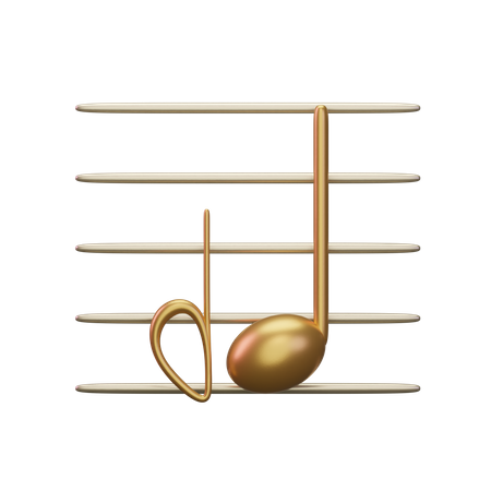 Musique demi-plat  3D Icon