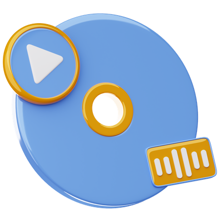 Disque de musique  3D Icon