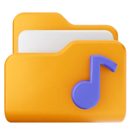 Dossier de musique  3D Icon