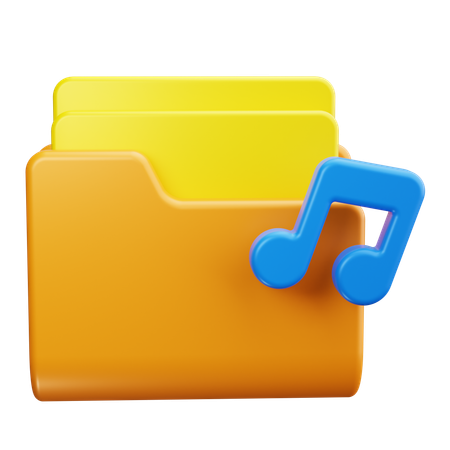 Dossier de musique  3D Icon