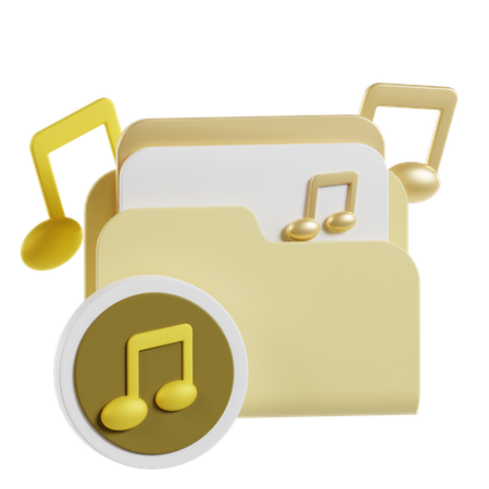 Dossier de musique  3D Icon