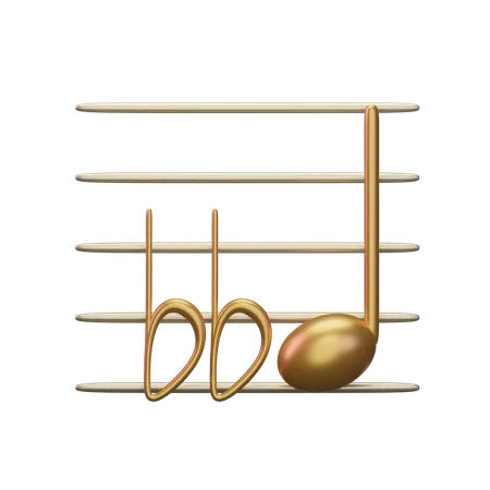 Musique double appartement  3D Icon