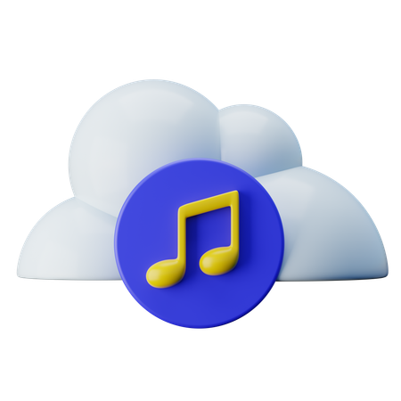 Diffusion de musique en ligne  3D Icon