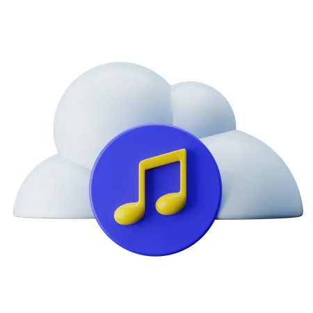 Diffusion de musique en ligne  3D Icon