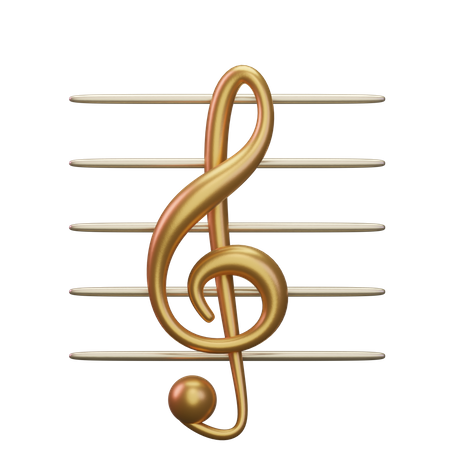 Musique clé de sol  3D Icon