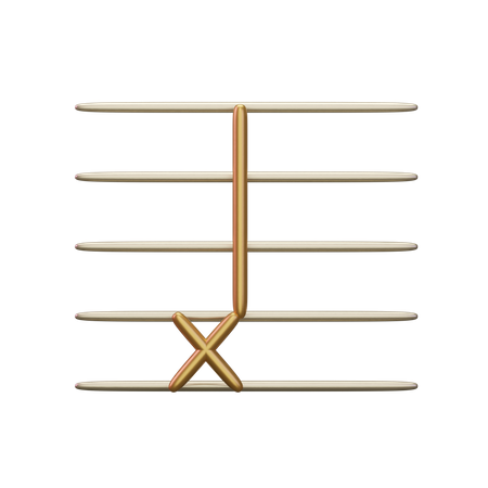 Note fantôme de musique  3D Icon
