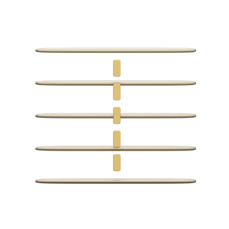 Barre de musique en pointillés  3D Icon