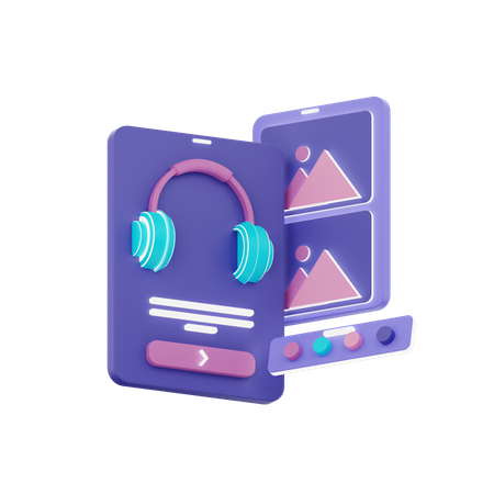 Musique mobile  3D Icon