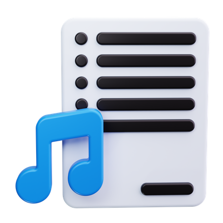 Liste de lecture de musique  3D Icon