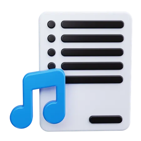 Liste de lecture de musique  3D Icon