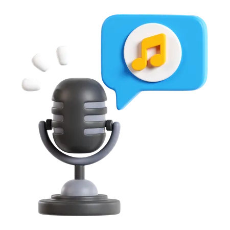 Podcast musical  3D Icon