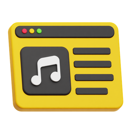 Site de musique  3D Icon