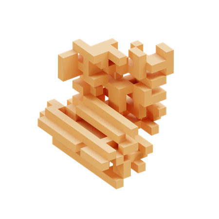 Musk Melon Cell Fracture  3D Icon