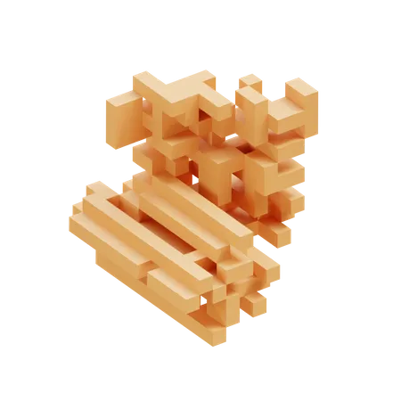 Musk Melon Cell Fracture  3D Icon