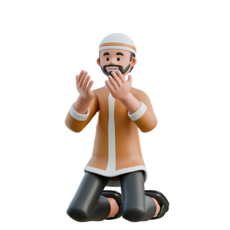 Muslim betet  3D Icon