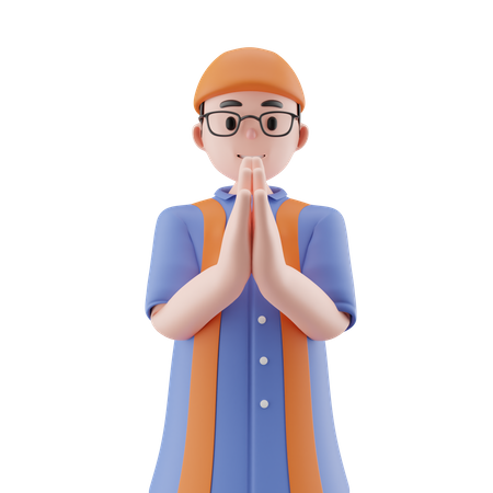 Muslim Boy  3D Icon