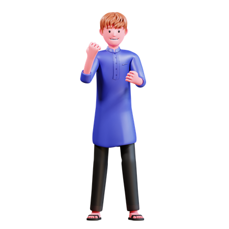Muslim boy  3D Icon