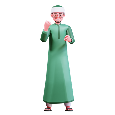 Muslim boy  3D Illustration