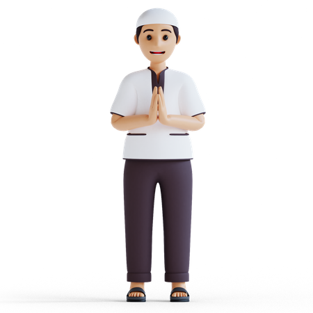 Muslim boy 3D Illustration