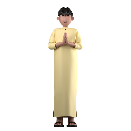 Muslim boy  3D Icon