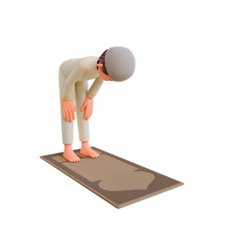 Muslim boy praying  3D Icon
