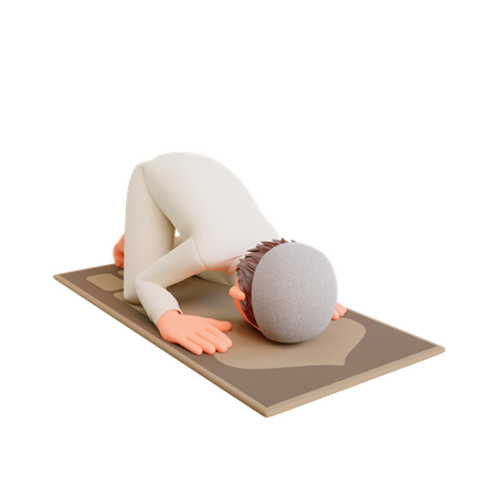 Muslim boy praying  3D Illustration