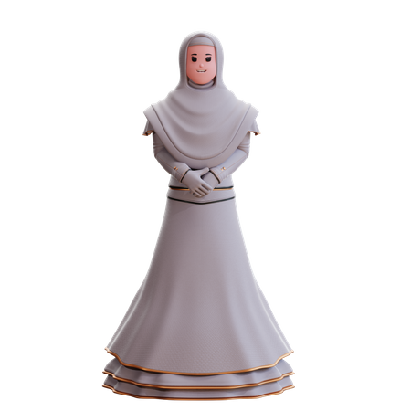 Muslim Bride 3D Illustration