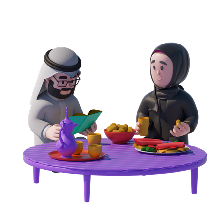 Muslim Couple  3D Icon