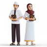 3d muslim couple