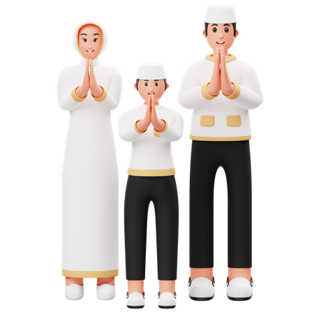 Muslim family  3D Icon