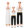 3d arabic family emoji
