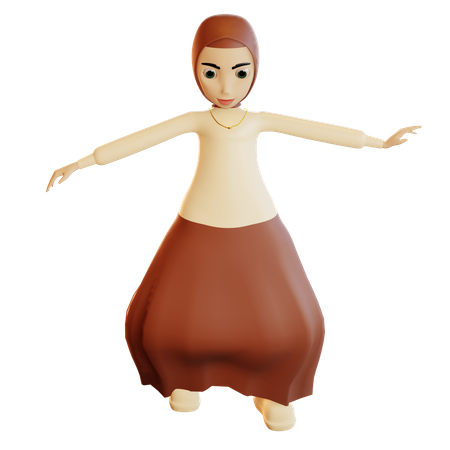 Muslim female  3D Icon