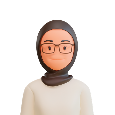 Muslim female  3D Illustration