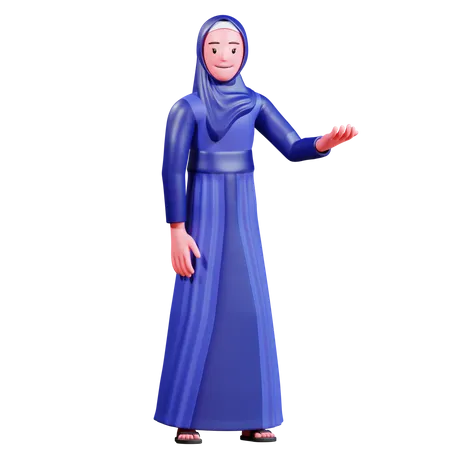 Muslim Female  3D Illustration