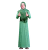 Muslim Female showing thumb up
