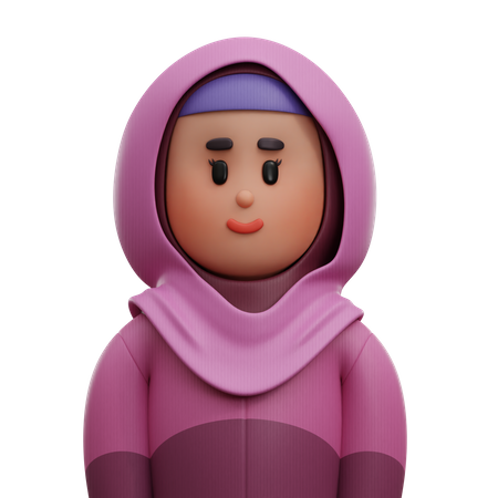 Muslim Girl  3D Icon