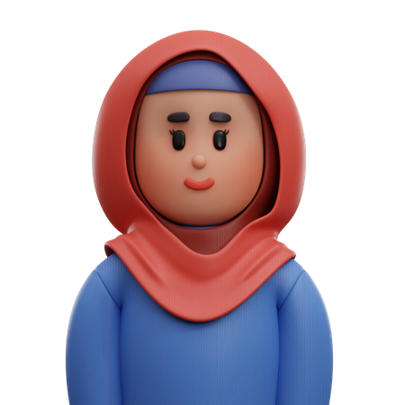 Muslim Girl  3D Icon