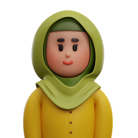 Muslim Girl  3D Icon