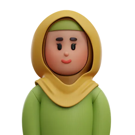 Muslim Girl  3D Icon