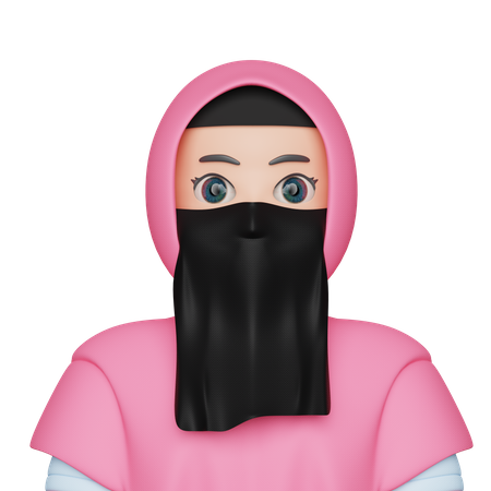 Muslim Girl  3D Icon