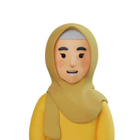 Muslim Girl  3D Icon