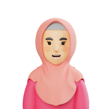 Muslim Girl  3D Icon