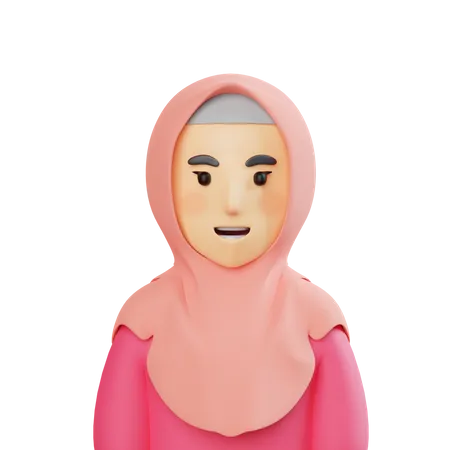 Muslim Girl  3D Icon