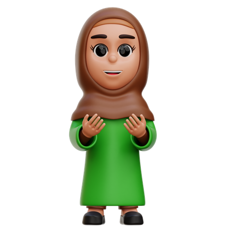 Muslim Girl  3D Icon