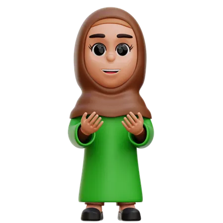 Muslim Girl  3D Icon