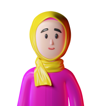 Muslim Girl  3D Icon