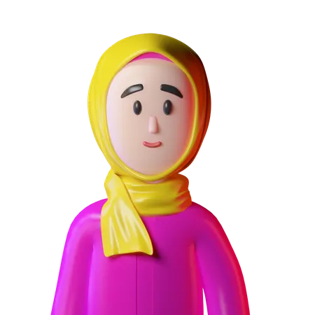 Muslim Girl  3D Icon